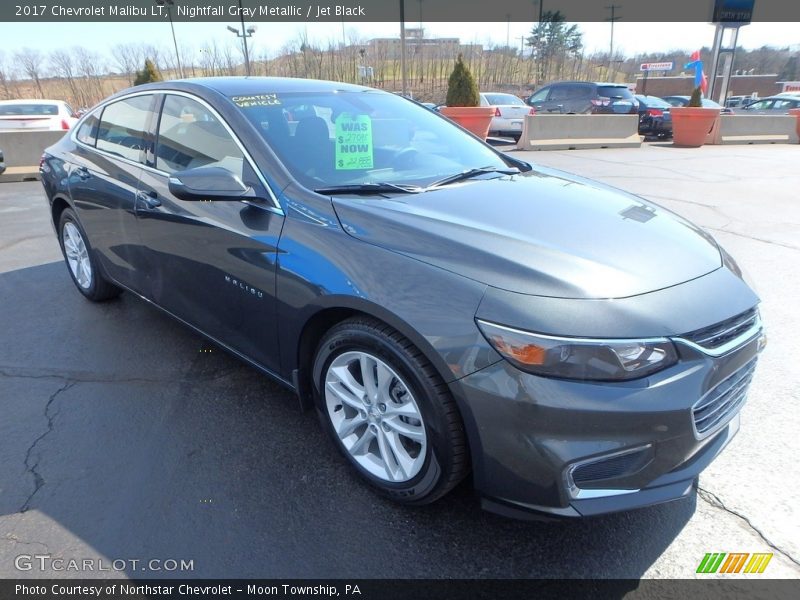 Nightfall Gray Metallic / Jet Black 2017 Chevrolet Malibu LT