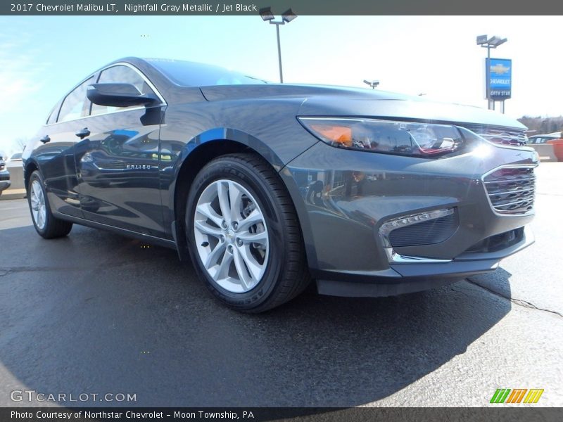 Nightfall Gray Metallic / Jet Black 2017 Chevrolet Malibu LT