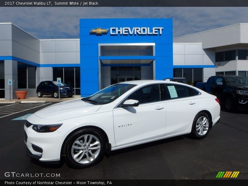 Summit White / Jet Black 2017 Chevrolet Malibu LT