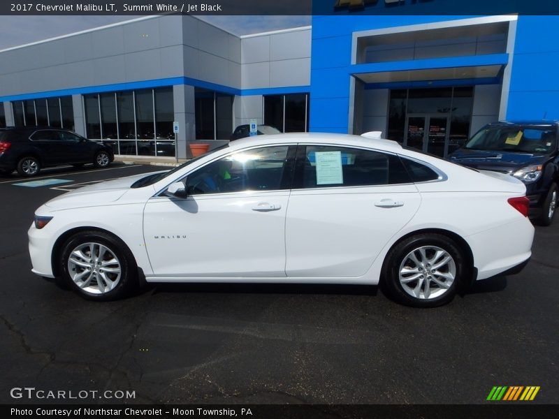 Summit White / Jet Black 2017 Chevrolet Malibu LT