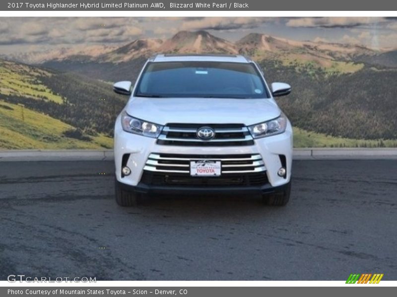 Blizzard White Pearl / Black 2017 Toyota Highlander Hybrid Limited Platinum AWD