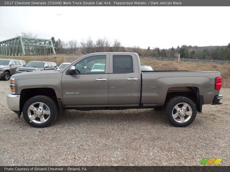 Pepperdust Metallic / Dark Ash/Jet Black 2017 Chevrolet Silverado 2500HD Work Truck Double Cab 4x4