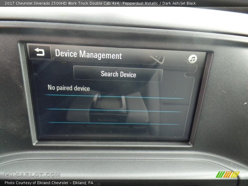Pepperdust Metallic / Dark Ash/Jet Black 2017 Chevrolet Silverado 2500HD Work Truck Double Cab 4x4