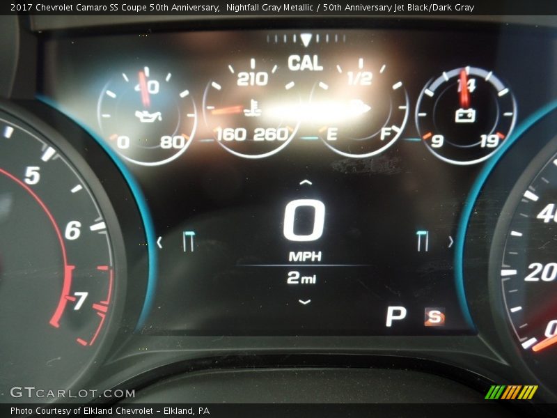 Nightfall Gray Metallic / 50th Anniversary Jet Black/Dark Gray 2017 Chevrolet Camaro SS Coupe 50th Anniversary