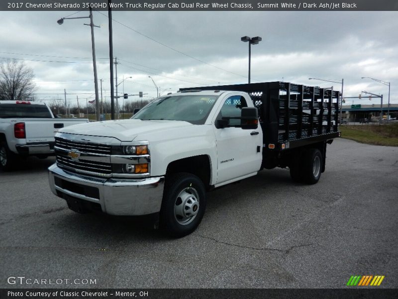 Front 3/4 View of 2017 Silverado 3500HD Work Truck Regular Cab Dual Rear Wheel Chassis