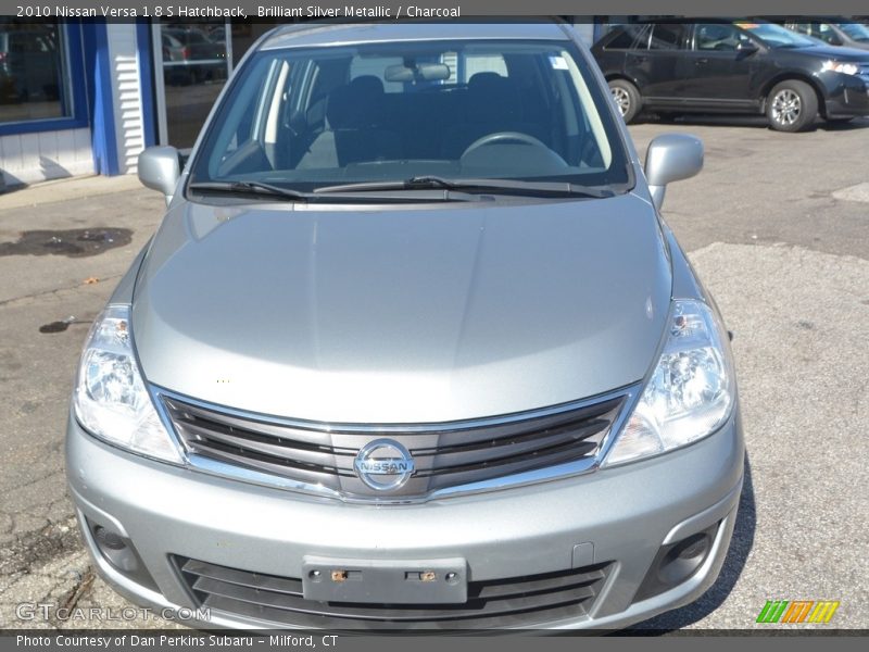 Brilliant Silver Metallic / Charcoal 2010 Nissan Versa 1.8 S Hatchback