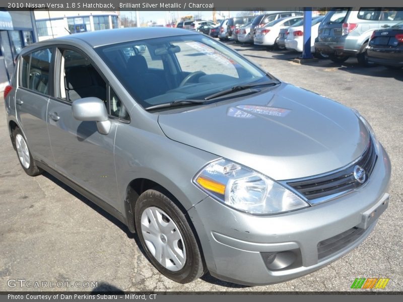 Brilliant Silver Metallic / Charcoal 2010 Nissan Versa 1.8 S Hatchback