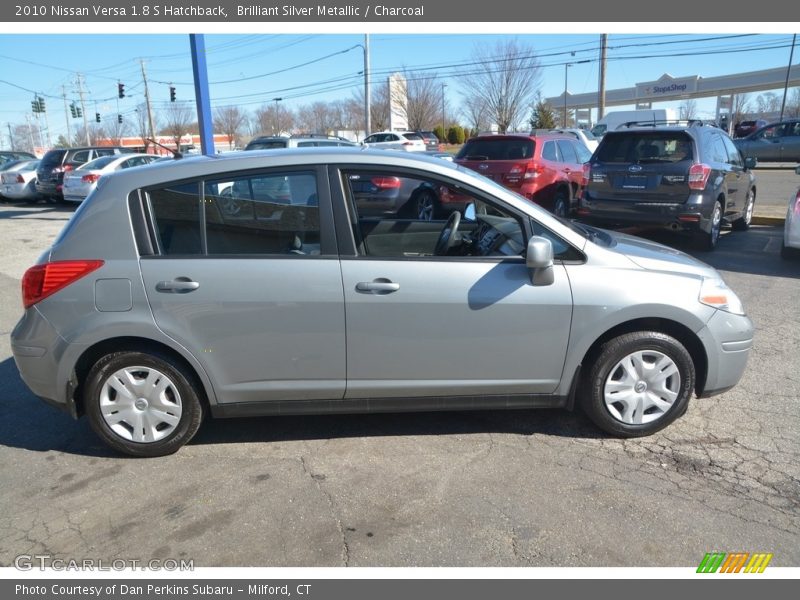 Brilliant Silver Metallic / Charcoal 2010 Nissan Versa 1.8 S Hatchback
