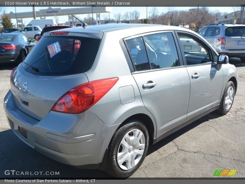Brilliant Silver Metallic / Charcoal 2010 Nissan Versa 1.8 S Hatchback