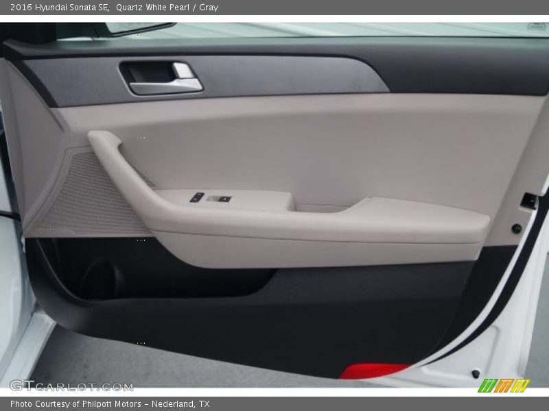 Quartz White Pearl / Gray 2016 Hyundai Sonata SE