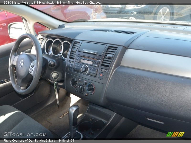 Brilliant Silver Metallic / Charcoal 2010 Nissan Versa 1.8 S Hatchback