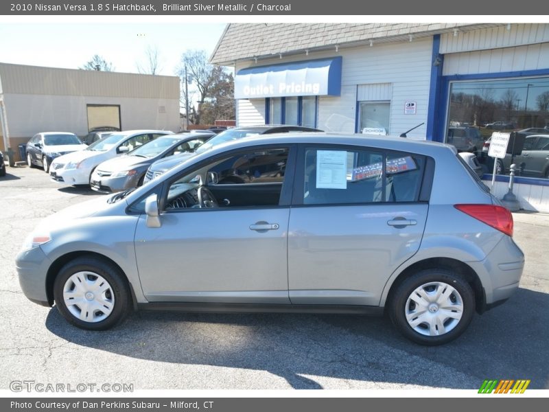 Brilliant Silver Metallic / Charcoal 2010 Nissan Versa 1.8 S Hatchback