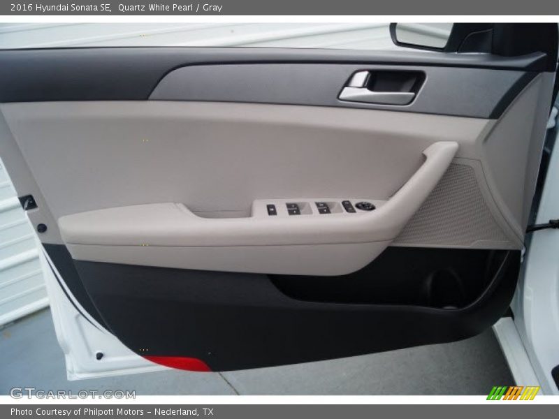 Quartz White Pearl / Gray 2016 Hyundai Sonata SE