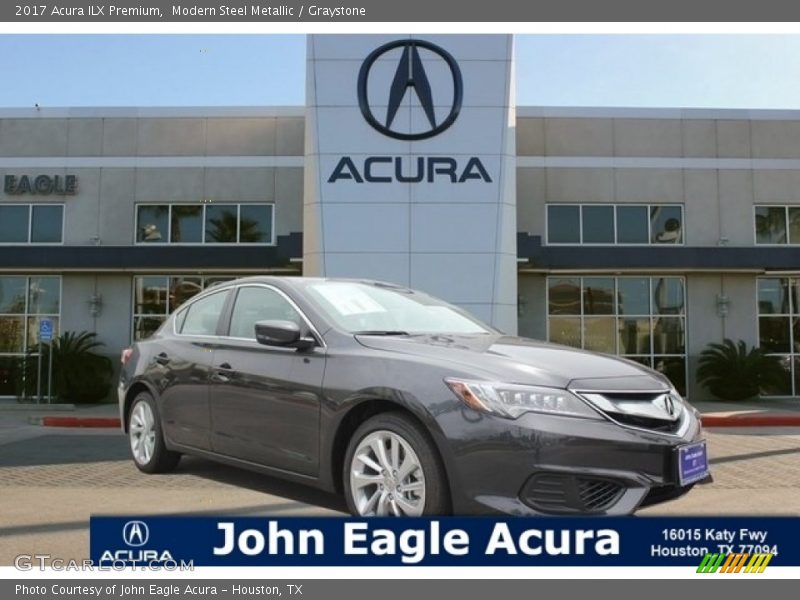 Modern Steel Metallic / Graystone 2017 Acura ILX Premium