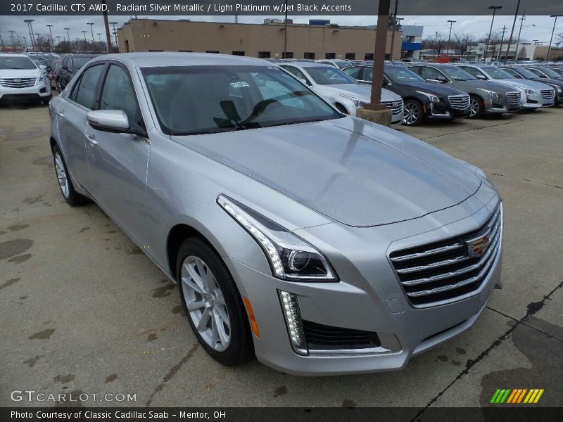 Radiant Silver Metallic / Light Platinum w/Jet Black Accents 2017 Cadillac CTS AWD