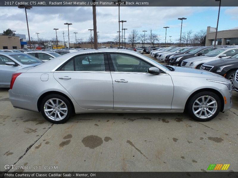 Radiant Silver Metallic / Light Platinum w/Jet Black Accents 2017 Cadillac CTS AWD