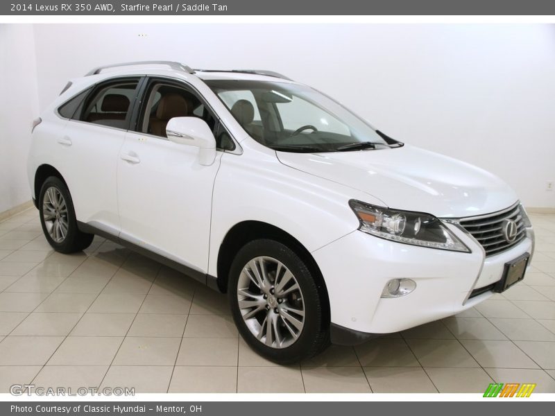 Starfire Pearl / Saddle Tan 2014 Lexus RX 350 AWD