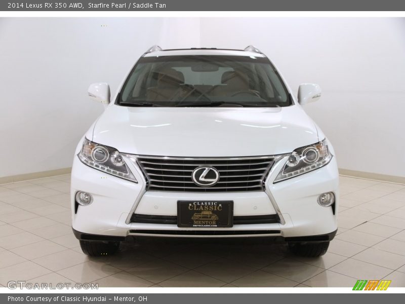 Starfire Pearl / Saddle Tan 2014 Lexus RX 350 AWD