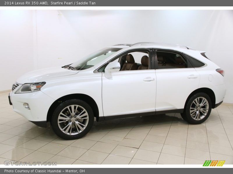 Starfire Pearl / Saddle Tan 2014 Lexus RX 350 AWD