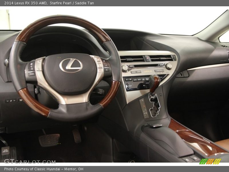 Starfire Pearl / Saddle Tan 2014 Lexus RX 350 AWD