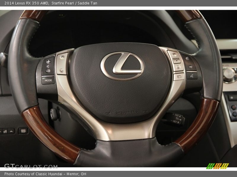 Starfire Pearl / Saddle Tan 2014 Lexus RX 350 AWD