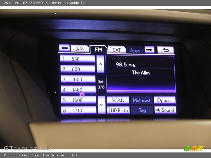 Starfire Pearl / Saddle Tan 2014 Lexus RX 350 AWD