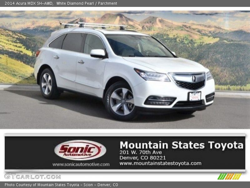 White Diamond Pearl / Parchment 2014 Acura MDX SH-AWD