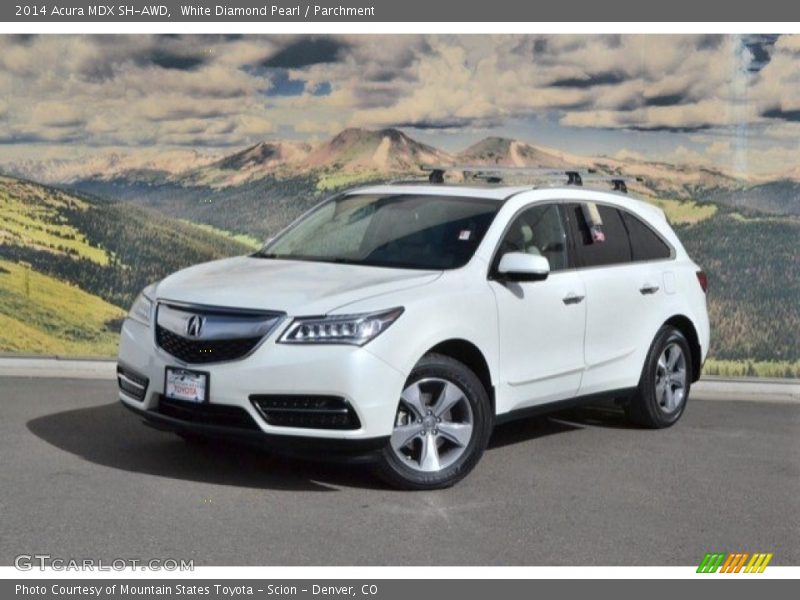 White Diamond Pearl / Parchment 2014 Acura MDX SH-AWD