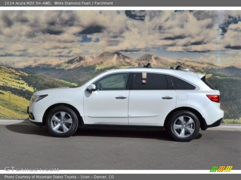 White Diamond Pearl / Parchment 2014 Acura MDX SH-AWD