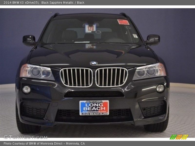 Black Sapphire Metallic / Black 2014 BMW X3 xDrive35i