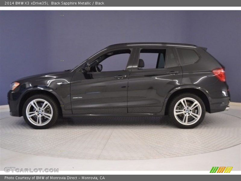 Black Sapphire Metallic / Black 2014 BMW X3 xDrive35i