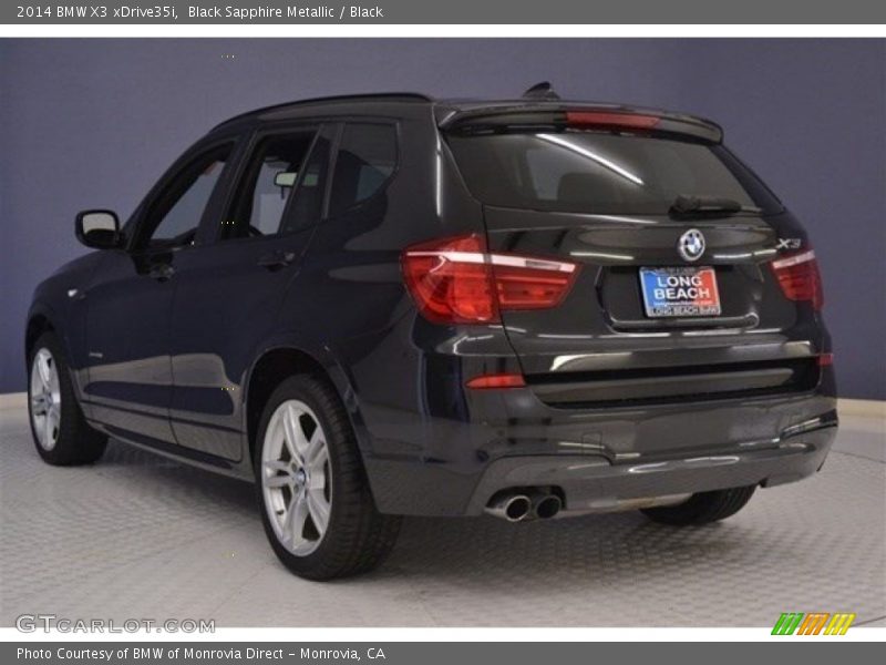 Black Sapphire Metallic / Black 2014 BMW X3 xDrive35i