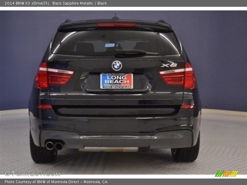 Black Sapphire Metallic / Black 2014 BMW X3 xDrive35i