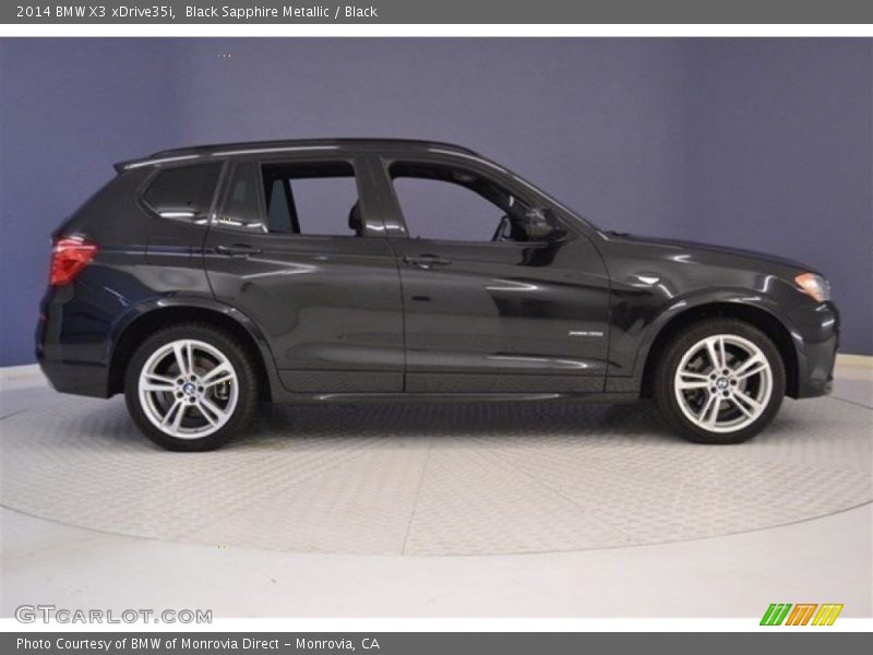 Black Sapphire Metallic / Black 2014 BMW X3 xDrive35i
