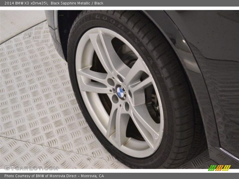 Black Sapphire Metallic / Black 2014 BMW X3 xDrive35i