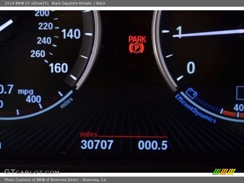 Black Sapphire Metallic / Black 2014 BMW X3 xDrive35i