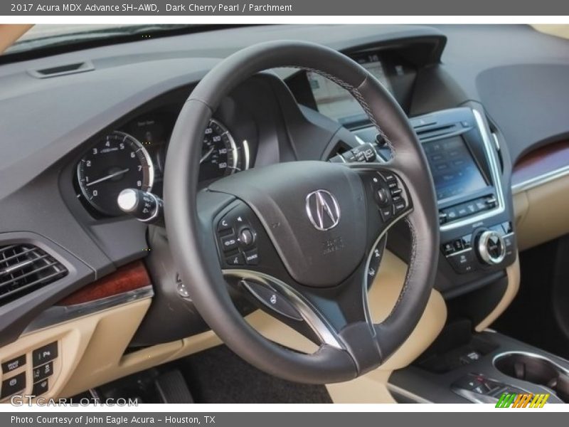 Dark Cherry Pearl / Parchment 2017 Acura MDX Advance SH-AWD