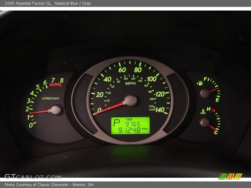 Nautical Blue / Gray 2005 Hyundai Tucson GL