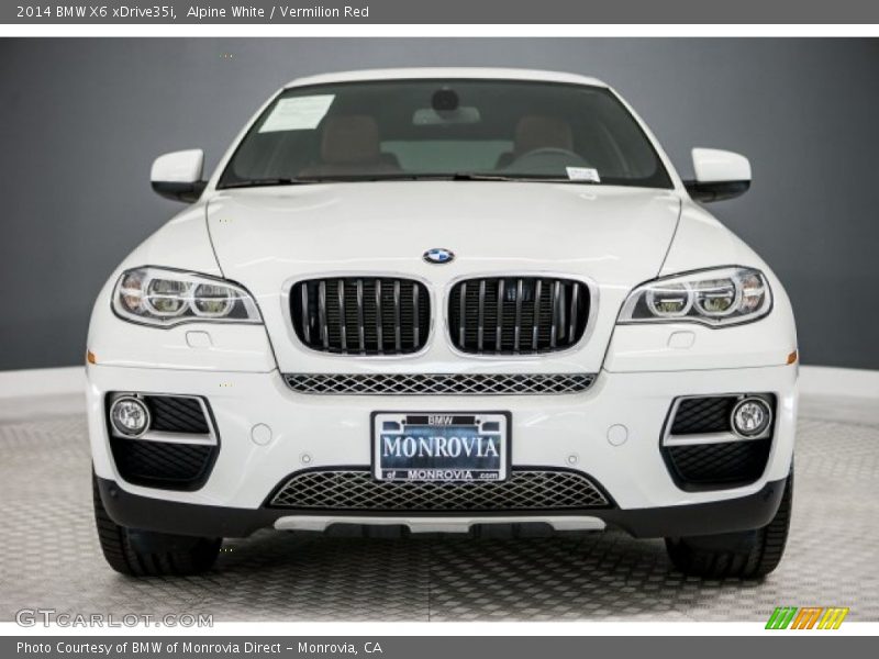 Alpine White / Vermilion Red 2014 BMW X6 xDrive35i