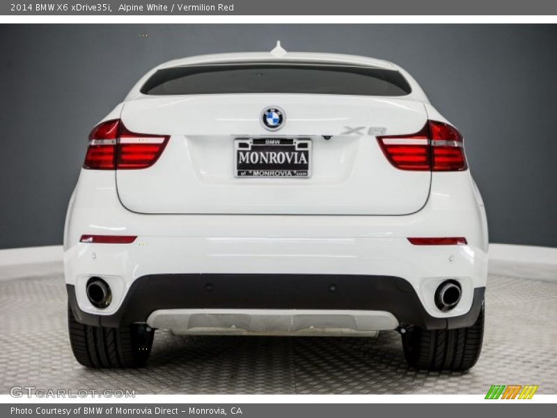 Alpine White / Vermilion Red 2014 BMW X6 xDrive35i