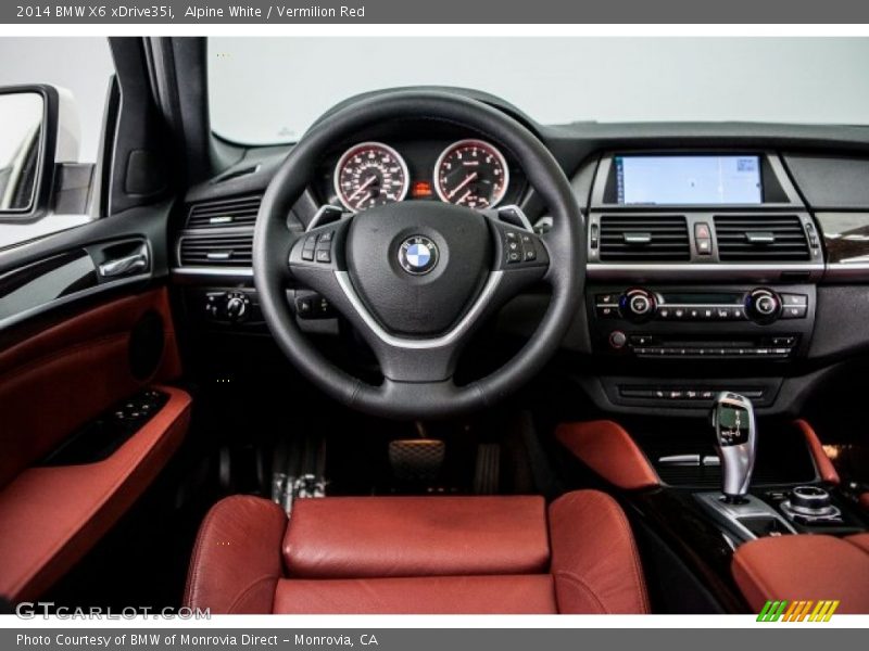 Alpine White / Vermilion Red 2014 BMW X6 xDrive35i