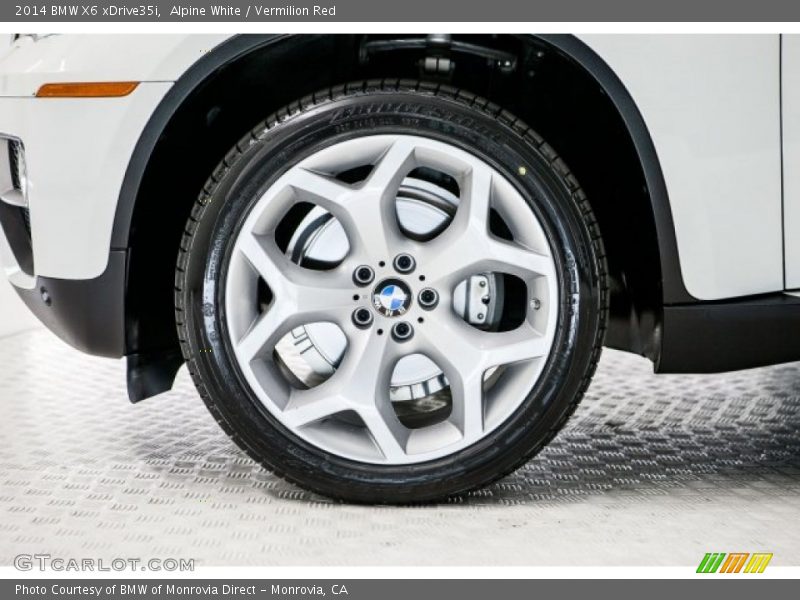 Alpine White / Vermilion Red 2014 BMW X6 xDrive35i