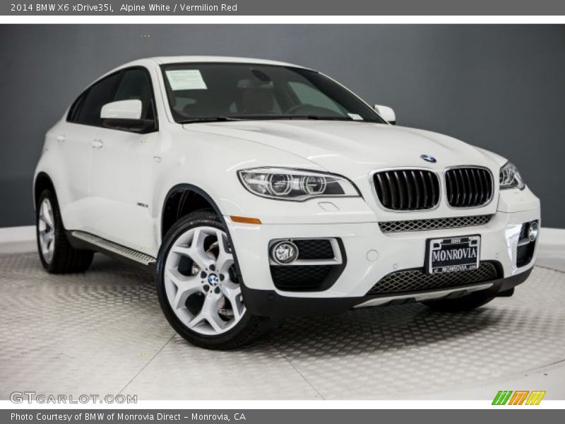 Alpine White / Vermilion Red 2014 BMW X6 xDrive35i