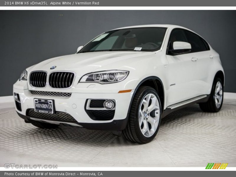 Alpine White / Vermilion Red 2014 BMW X6 xDrive35i