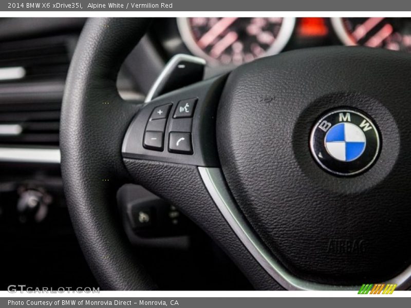 Alpine White / Vermilion Red 2014 BMW X6 xDrive35i