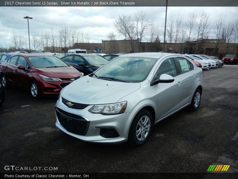 Silver Ice Metallic / Jet Black/Dark Titanium 2017 Chevrolet Sonic LS Sedan