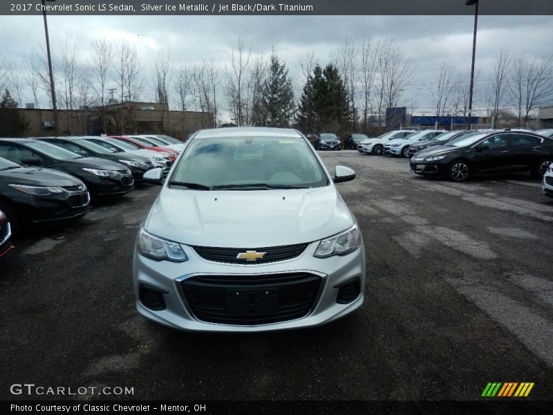 Silver Ice Metallic / Jet Black/Dark Titanium 2017 Chevrolet Sonic LS Sedan