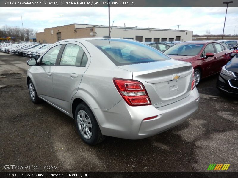 Silver Ice Metallic / Jet Black/Dark Titanium 2017 Chevrolet Sonic LS Sedan