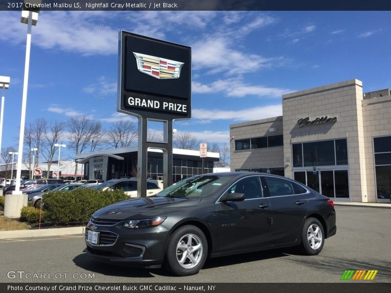 Nightfall Gray Metallic / Jet Black 2017 Chevrolet Malibu LS