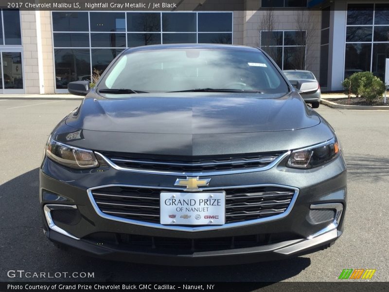 Nightfall Gray Metallic / Jet Black 2017 Chevrolet Malibu LS